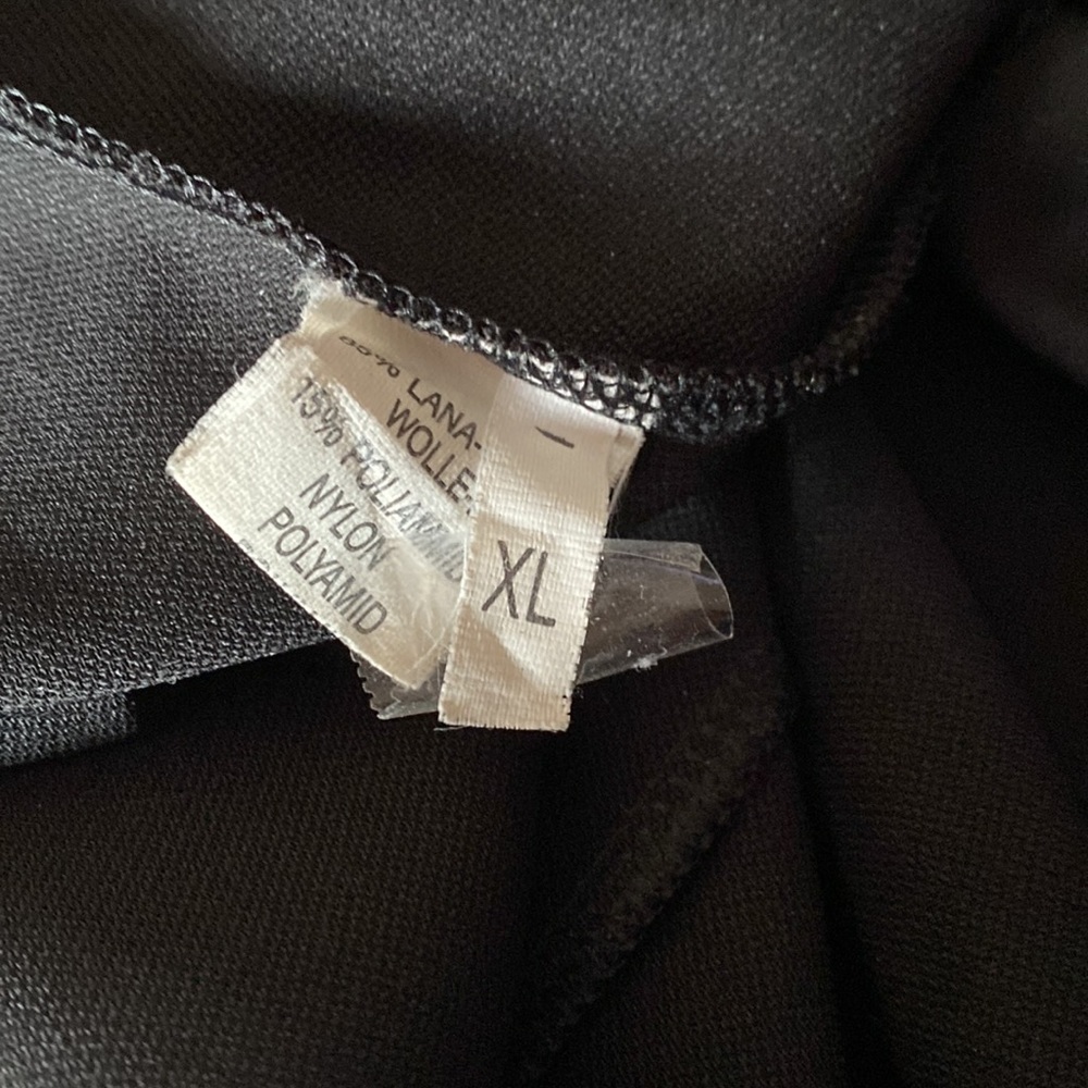 ITALIAN MADE HIGH RISE PANTS RICH BLACK COLOUR. - Picture 10 of 11